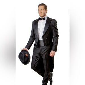 Classic Black Men's Tailcoat Tuxedo Suit 40S